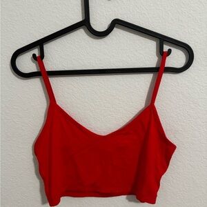 Red crop top tank